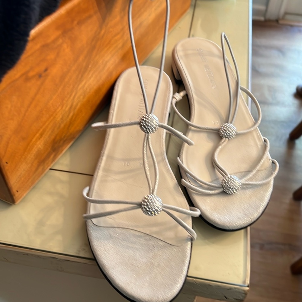 Stuart Weitzman Pave Crystal Sandals NWOT